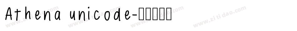 Athena unicode字体转换